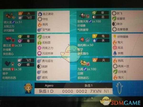 《宝可梦:剑/盾》64双打晴天队分享