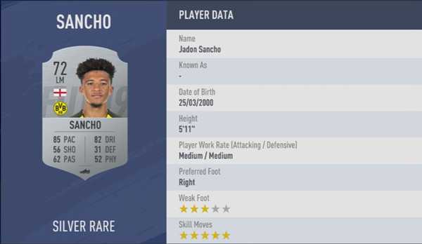 《FIFA 19》全5星花式球员汇总