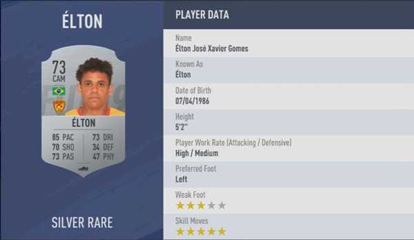 《FIFA 19》全5星花式球员汇总