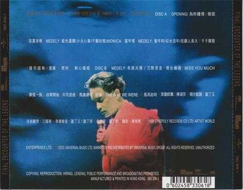 张国荣.1990-张国荣告别乐坛演唱会2CD（2023环球红馆40复刻系列）【环球】【WAV+CUE】