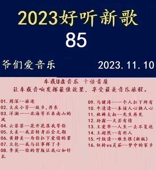 群星《2023好听新歌85》十倍音质WAV分轨