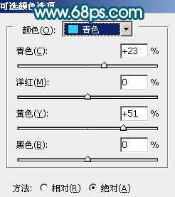 ps调色教程 外景人物照片柔和的青黄色