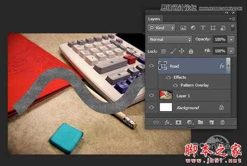 Photoshop CS6设计制作桌面上的创意跑道