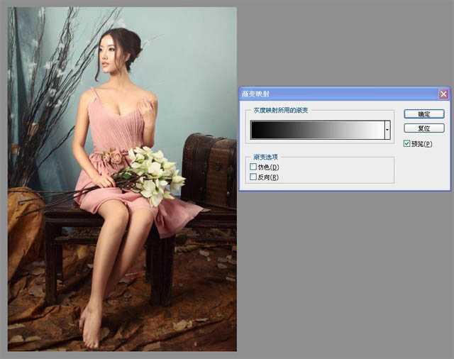 Photoshop为室内人像调出华丽柔美的暗褐色