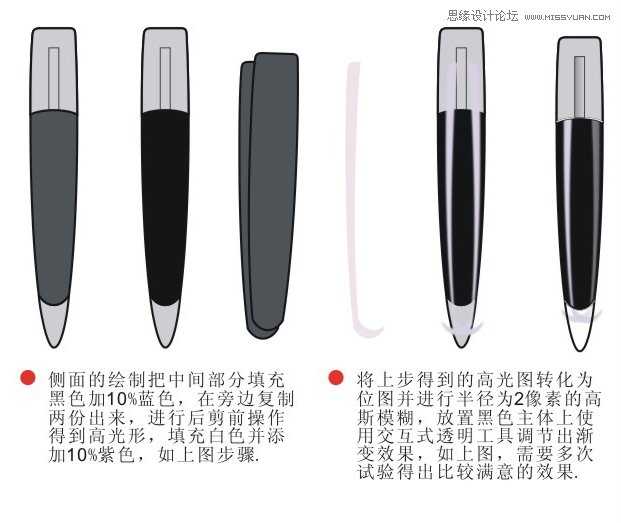 Coreldraw绘制黑色金属质感效果的立体U盘教程