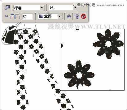 CorelDRAW绘制半调图案背景前的摩登少女