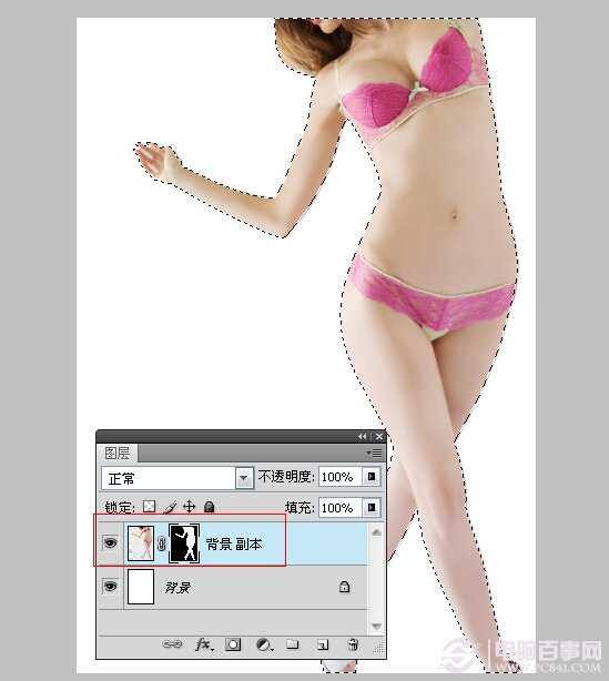 Photoshop为美女穿上花瓣内衣