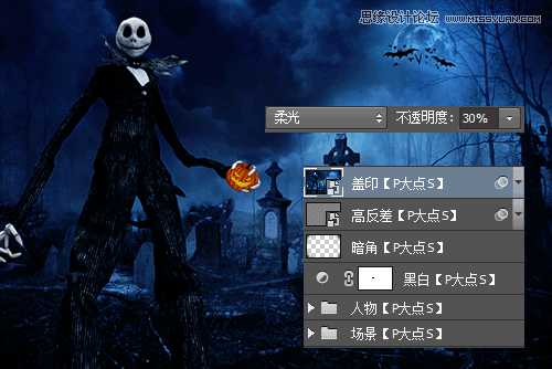 Photoshop合成幽暗气氛的恐怖万圣节海报教程