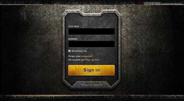 Photoshop制作颓废质感的游戏网页登陆框