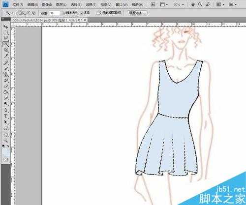 CDR结合PS绘制女性服装效果图