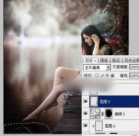 Photoshop将水景人物图片打造唯美的中性红褐色效果教程