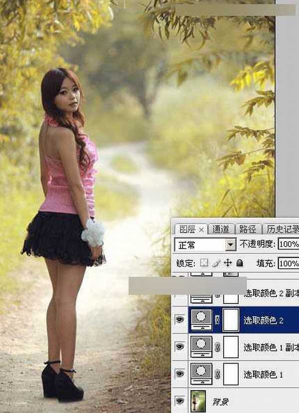 Photoshop如何调出公园女孩秋季暖色效果教程