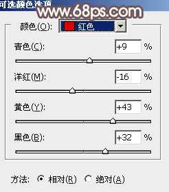 Photoshop将树林人物图片打造出唯美的秋季红褐色