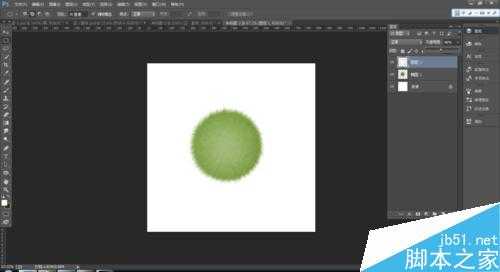 PS绘制一个毛茸茸的草绿色小球