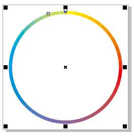 CDR使用艺术笔触效果快速制作色相环