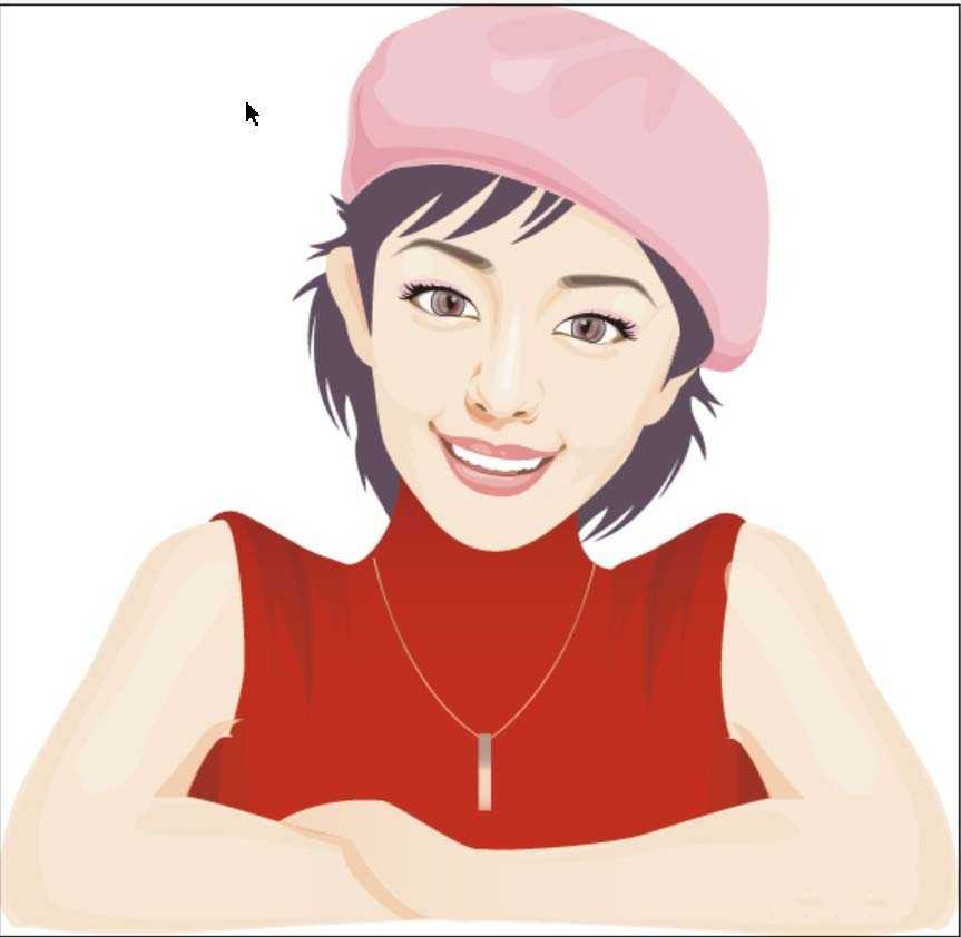 ai怎么绘制短发女孩人物插画?