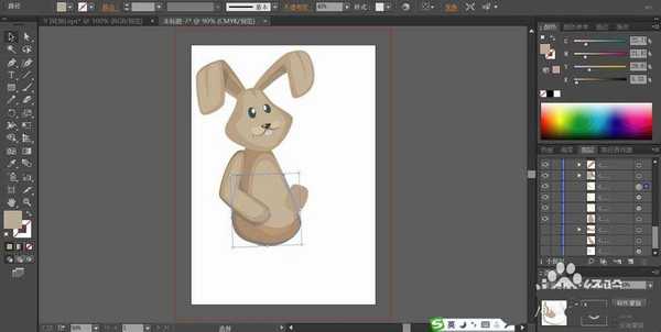 ai怎么绘制大灰兔卡通小动物? ai大灰兔的设计方法