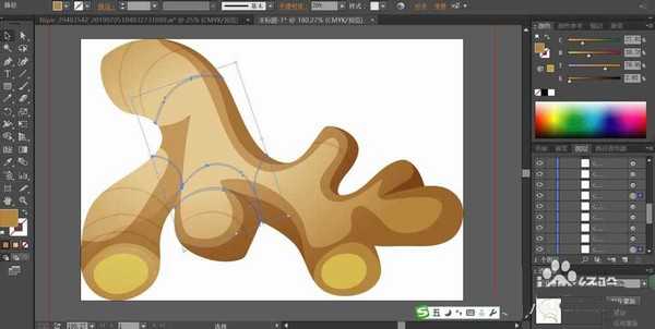 ai怎么手绘生姜? ai生姜素材矢量图的画法
