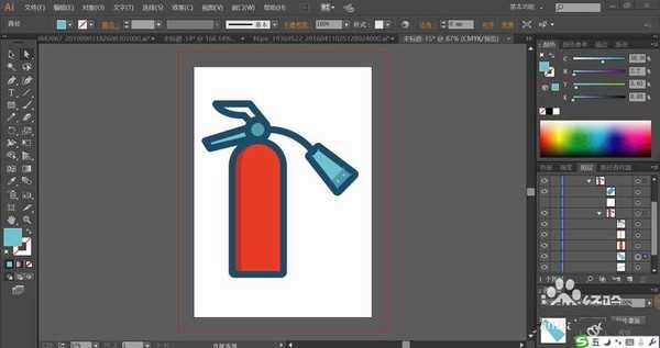 ai怎么绘制灭火器图标? ai灭火器的画法