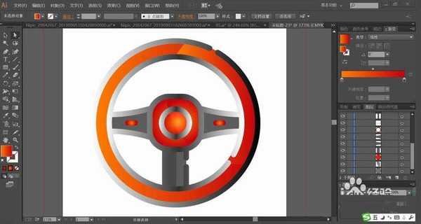 ai怎么绘制汽车方向盘? ai方向盘的画法