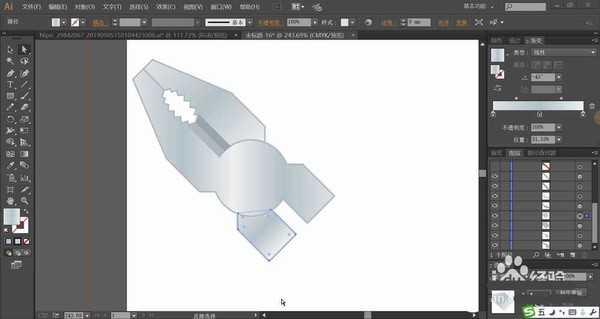 ai怎么设计老虎钳产品宣传图? ai老虎钳工具的画法