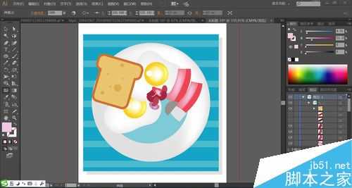 ai怎么绘制西式早餐矢量图 ai西式早餐的图标画法