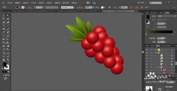 ai怎么设计三维立体的葡萄? ai葡萄矢量图的画法
