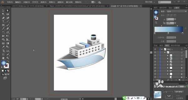 ai怎么设计一款巨型游轮? ai游轮矢量图的画法
