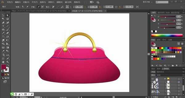 ai怎么画粉色的云朵包? ai设计手提云朵包的教程