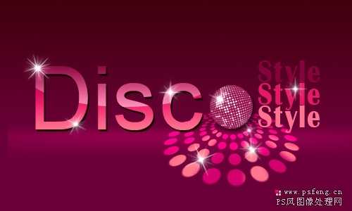 Photoshop Disco 风格文字特效